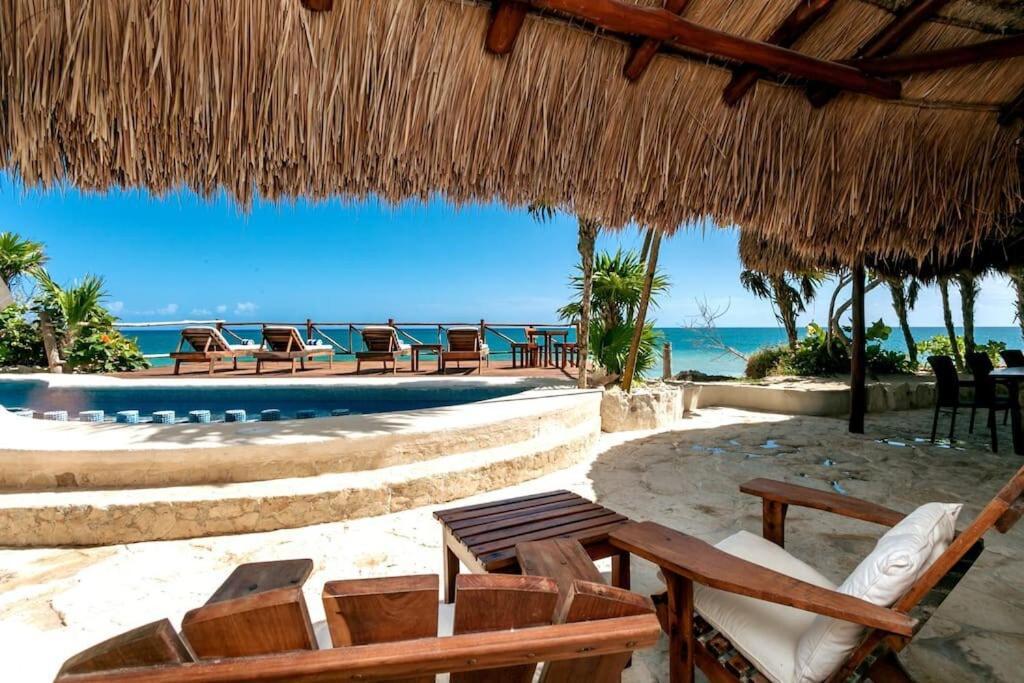 Luxury 5-Br Beachfront Home In Tulum Casa Sofia Gato Exterior photo