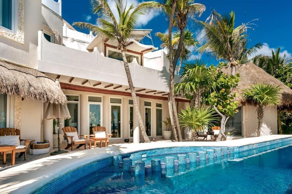 Luxury 5-Br Beachfront Home In Tulum Casa Sofia Gato Exterior photo